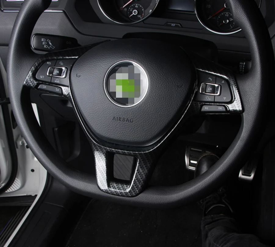 

Car Steering Wheel Panel Trim Button Cover Frame Decor For Volkswagen VW Tiguan MK2 Golf 7 Polo T-Cross T-Roc Jetta 2017-2019
