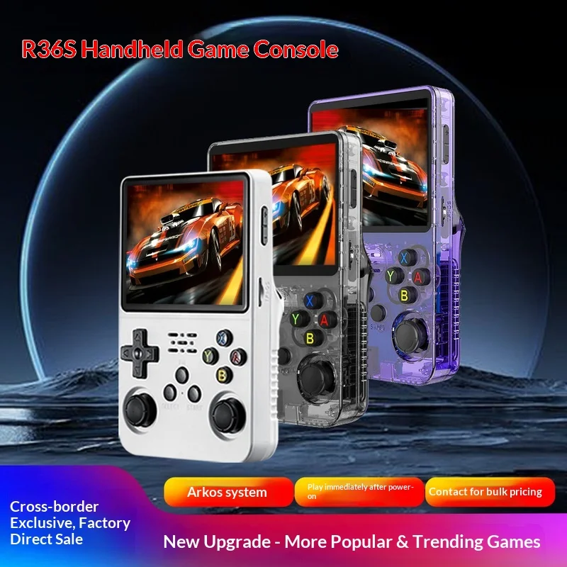 R36s Handheld Game Console 3.5 Inch Ips Screen 640*480 Arkos Open Source Retro Classic Online Multiplayer Portable Game Player