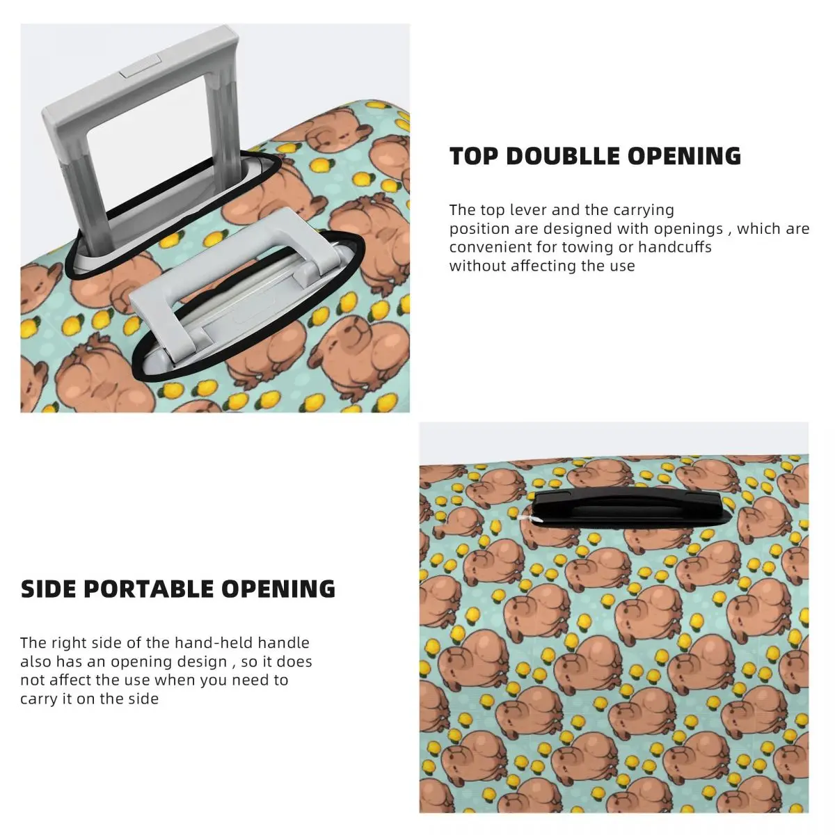 Capybaras Pillow Suitcase Cover Vacation Useful Luggage Case Business Protection