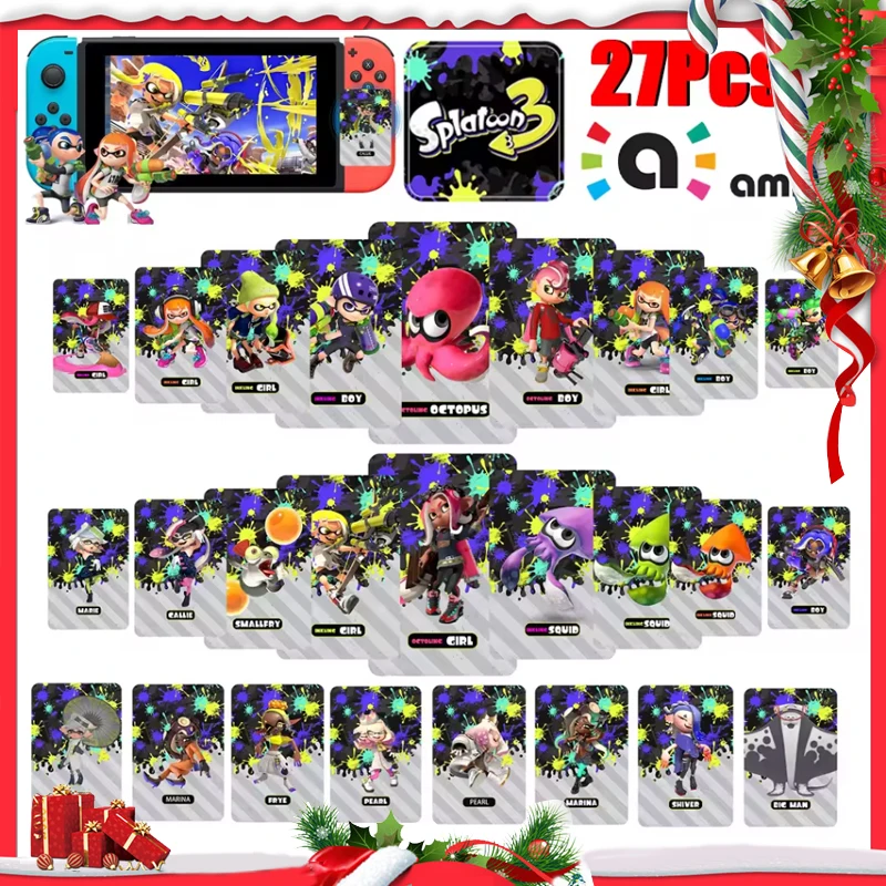 Amiibo Card Hot Game Animal Crossing: New Horizons Splatoon 3 Kawaii Roles Limited Costumes NS Switch Set Collect Mini NFC Cards