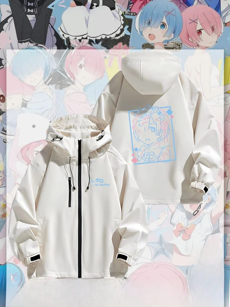 

ex Hooded Jaet Waterproof Polyester Fiber Spring Autumn Winter Youth Sle Casual Outerwear Ram Ram Emilia Coat