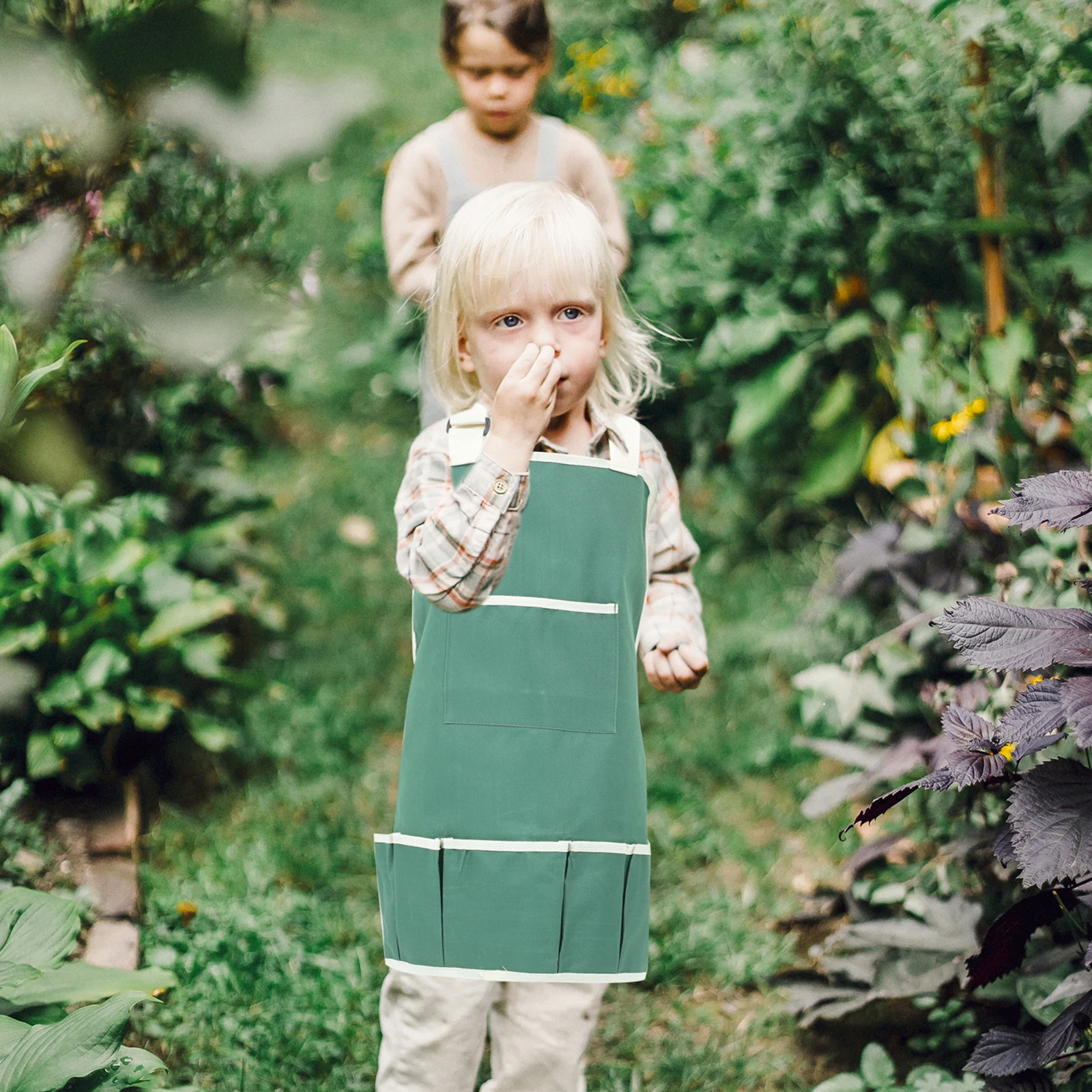 

Gardening Tool Apron Kids Canvas Thickening Scratch Resistant Wear Pockets Adjustable Childrens Water Proof Aprons Painting