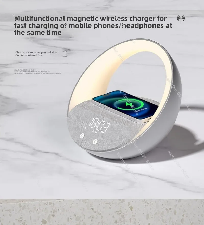 All-in-One Wireless Charging Station | 5-in-1 Bluetooth Speaker and Night Light