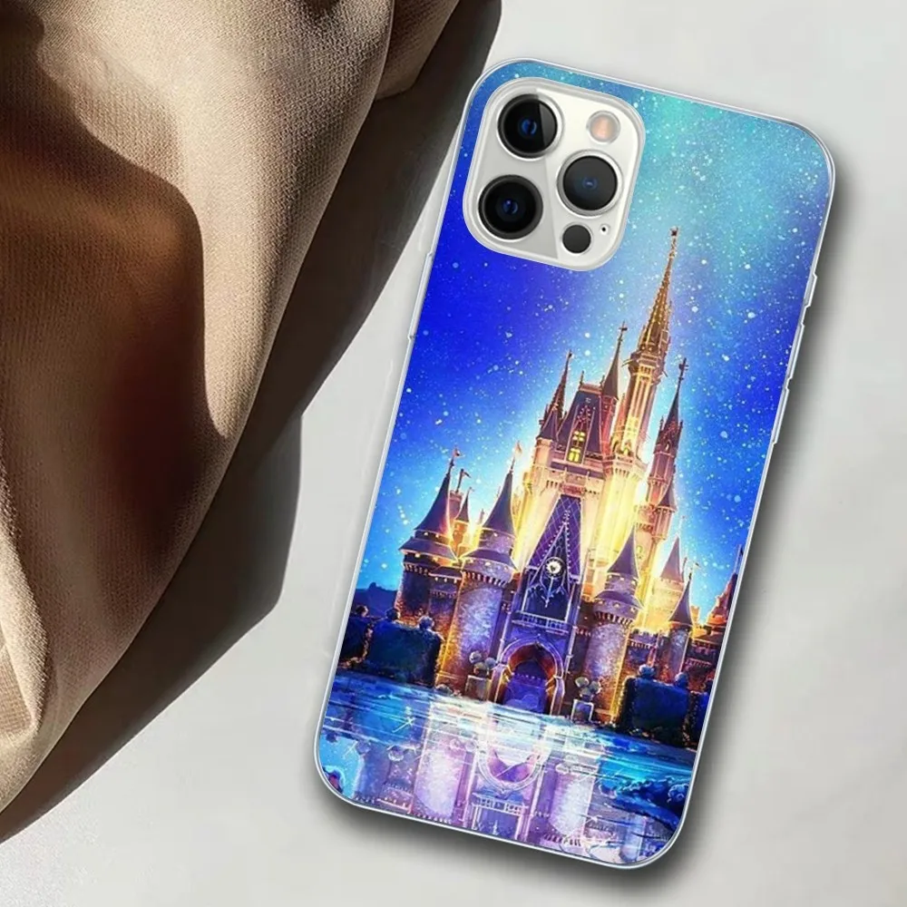 Disney Castle Phone Case For iPhone 15 14 11 12 13 Mini Pro XS Max Cover 6 7 8 Plus X XR SE 2020 Funda Shell