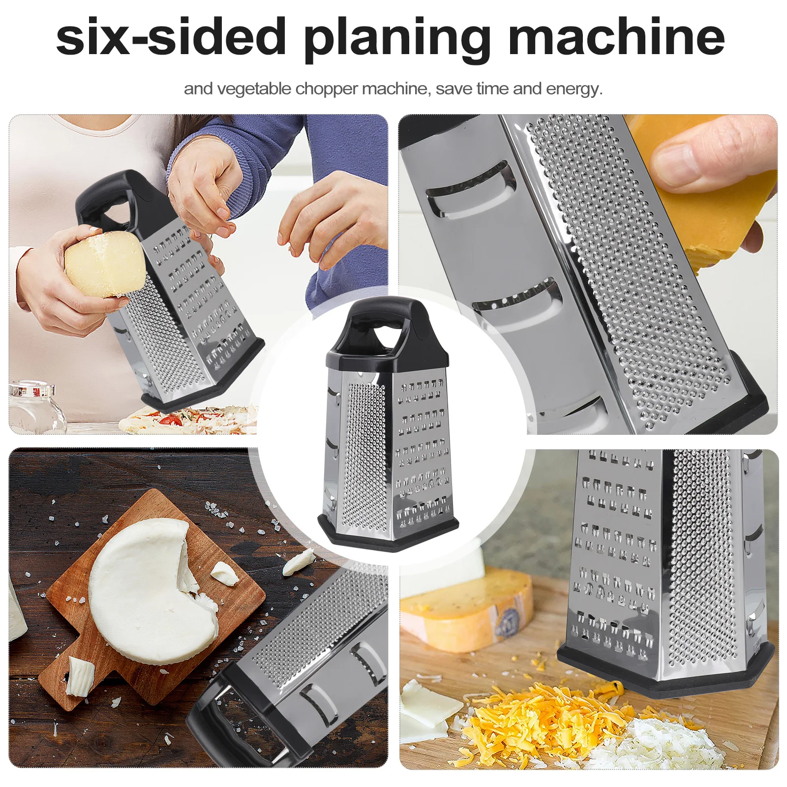 

Stainless Steel 6-Sided Vegetable Chopper Multifunction Veggie Cutter For Slicing Potatoes Tomatoes Carrots Kitchen Gadget