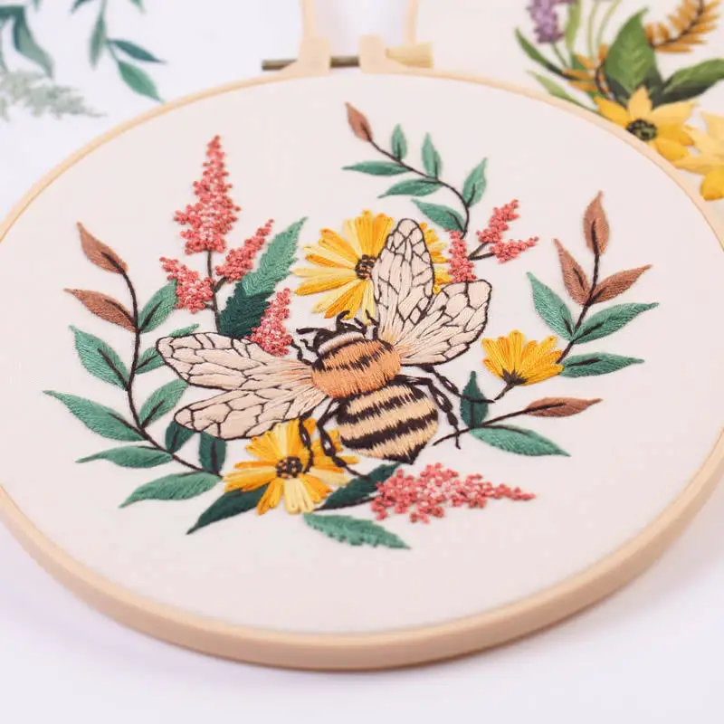 Flower Bee Embroidery Kit 2
