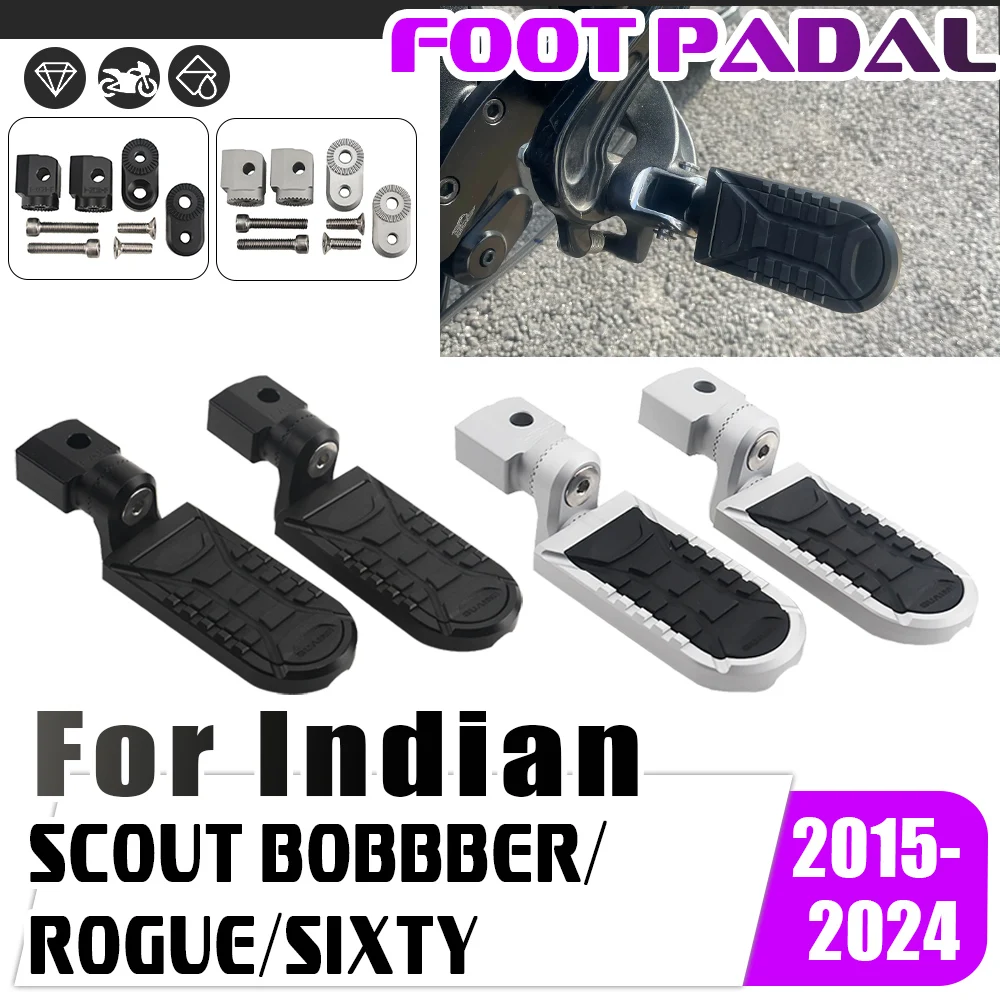 

Подходит для Indian Scout Bobber Twenty Sixty Rogue ABS, передняя подставка для ног, регулируемые на 360 градусов подножки, вращающаяся подножка водителя