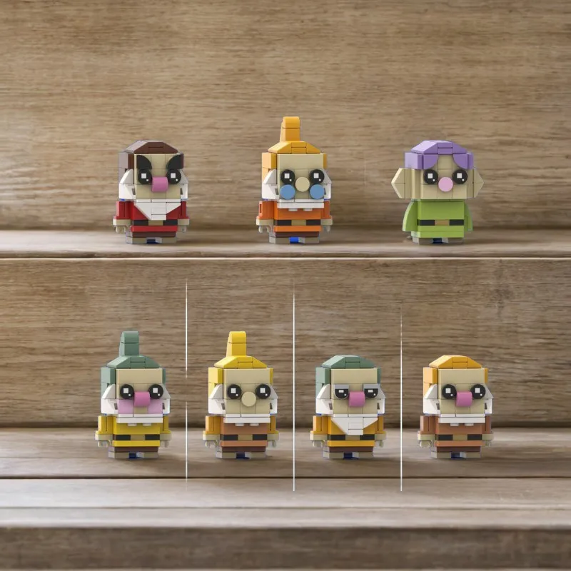 

591-комплект MOC 1939 Brickheadz — коллекция очаровательных гномов, обучающие модели, строительные блоки, игрушки «сделай сам» на день рождения, подарок
