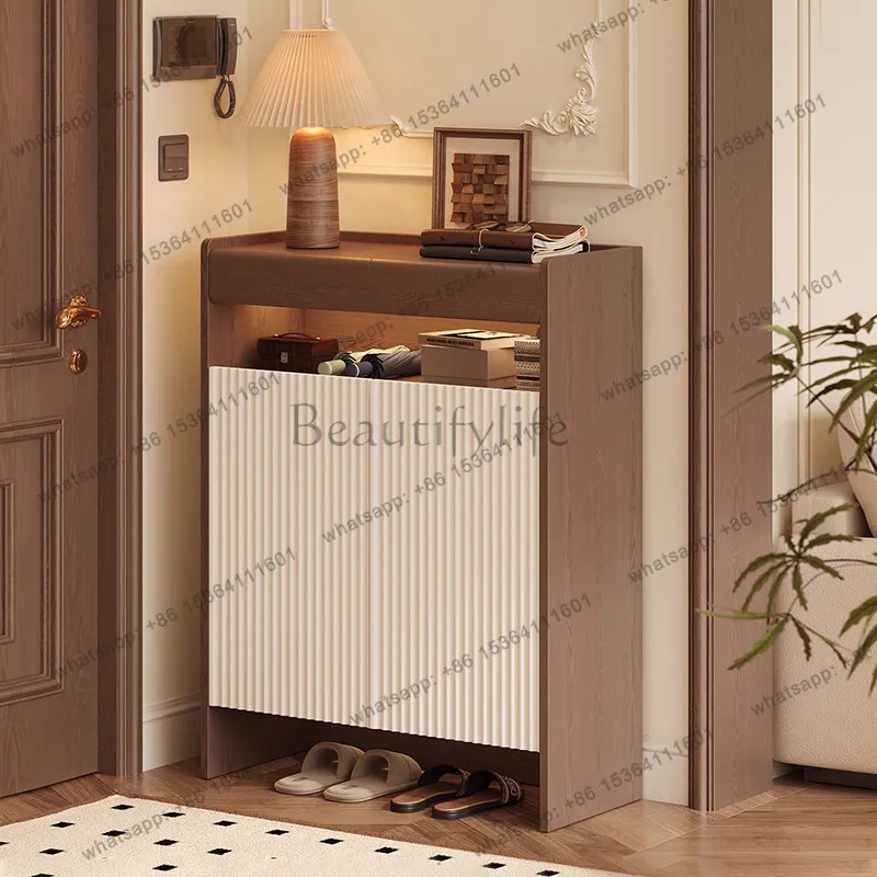 Factory Direct Sales Garden Slippers Shoe Cabinet Entrance Hall Modern Nordic Makeup Shoe Shelf Cupboard Show Organizer Zapatero