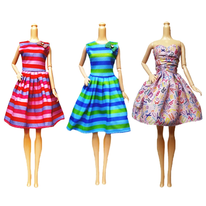

New 1/6 BJD Princess Doll Striped Skirt 30cm Doll Dress Up Bustier Dress Doll Clothing Accessories Fashion Casual Doll Clothes
