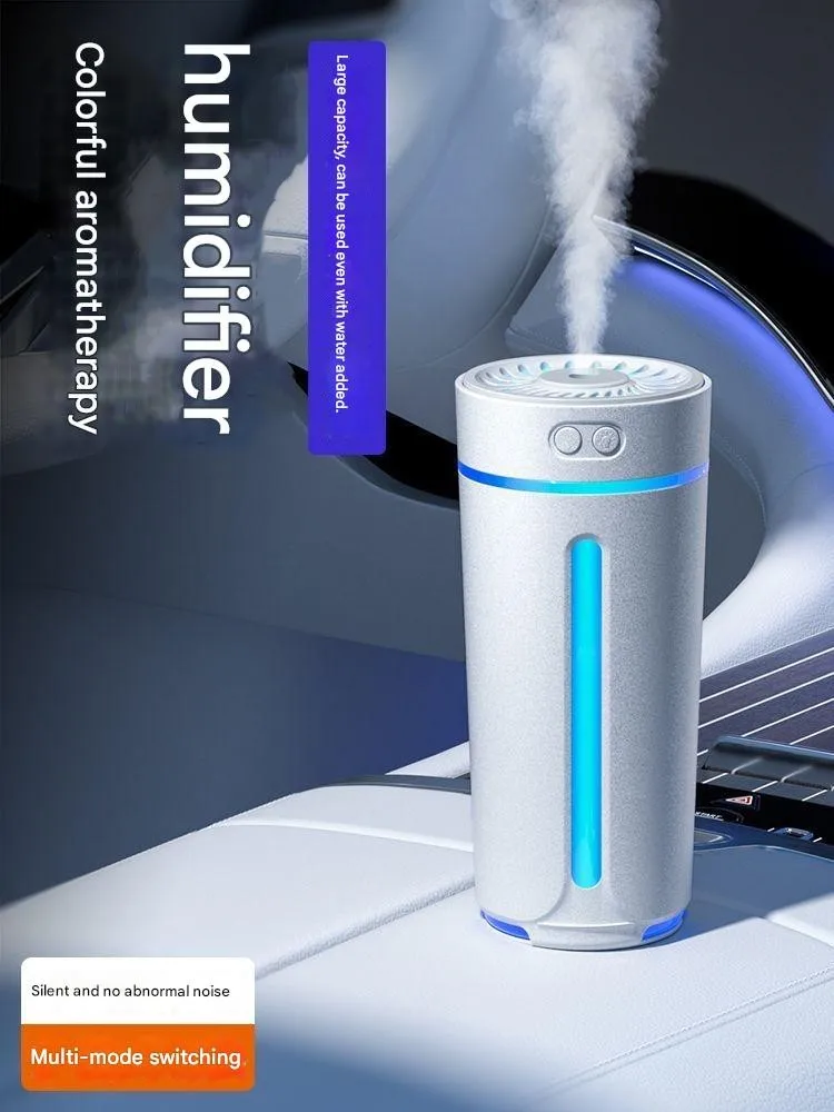 Car Humidifier Ambient Light Aromatherapy Type-C Rechargeable Automatic Misting Ambient Light Car Air Purifier Car-Interior