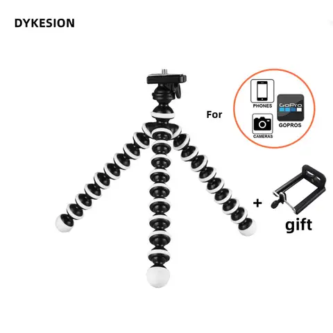 Bilashmart Tripods Tripod for Phone, Mobile Camera Holder Clip, Smartphone Monopod Stand, Octopus Mini Tripod Stativ