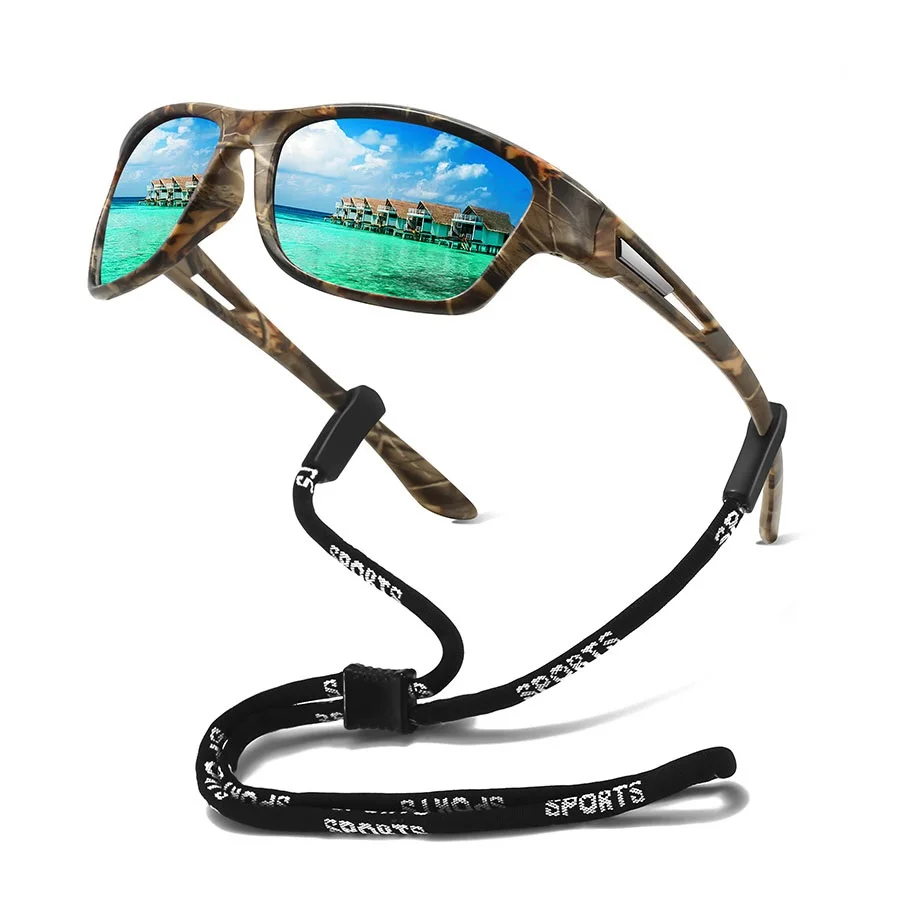 UV400 نمط خمر الموضة مع سلسلة الرجال النساء تشغيل تسلق الجبال الصيد النظارات الشمسية في الهواء الطلق الرياضة نظارات السلامة #5