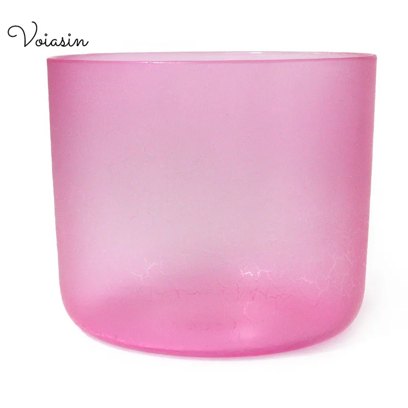 

New Texture Pink 6-8Inch, Top Alchemy Clear Quartz Crystal Singing Bowl, High-end Series Set