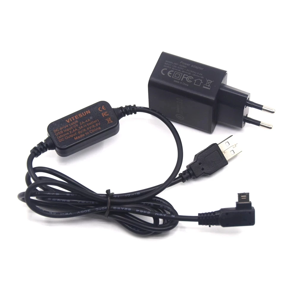 18w Charger Ac-Pw10am Usb Dc Cable 5v Power Supply For Sony A77 Ii A99 A100 A200 A290 A330 A380 A390 A450 A500 A700 A850 Camera