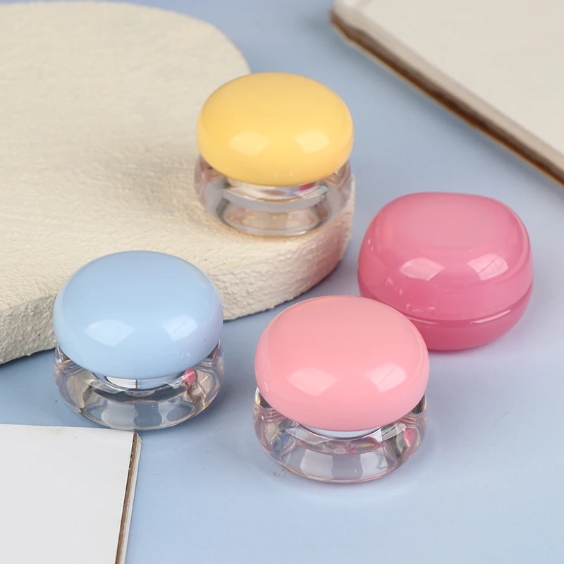 {MX} 5 g leeres Kunststoff-Lippenbalsam-Maskenglas mit Deckel, süßes Rouge-Glas, Augencreme-Spender, tragbarer Reise-Kosmetikbehälter