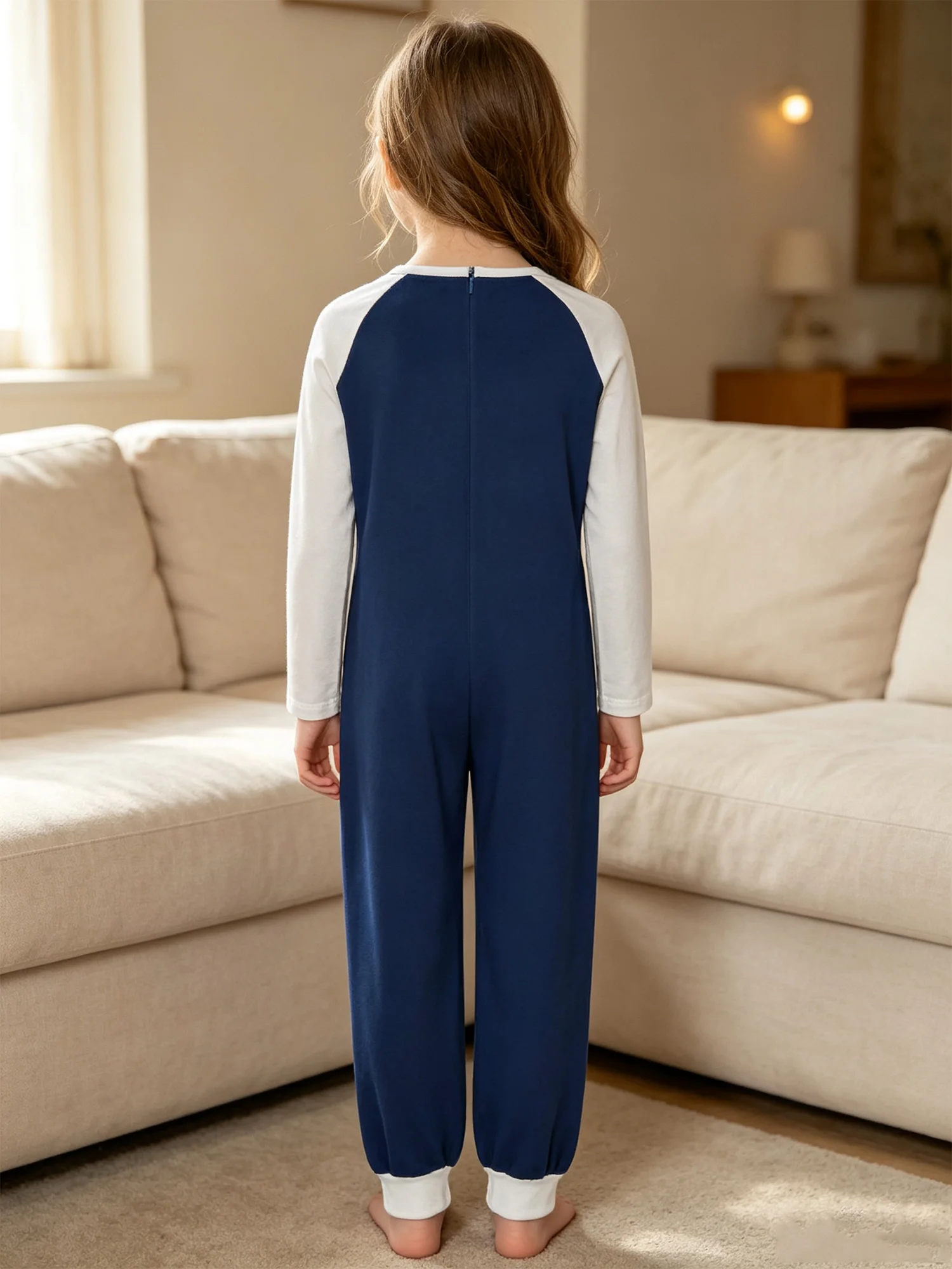 Children Anti-strip Adaptive Rompers Long Sleeve Back Zipper Casual Jumpsuit Homewear Sleepwear ASD Kids Special Needs Clothing