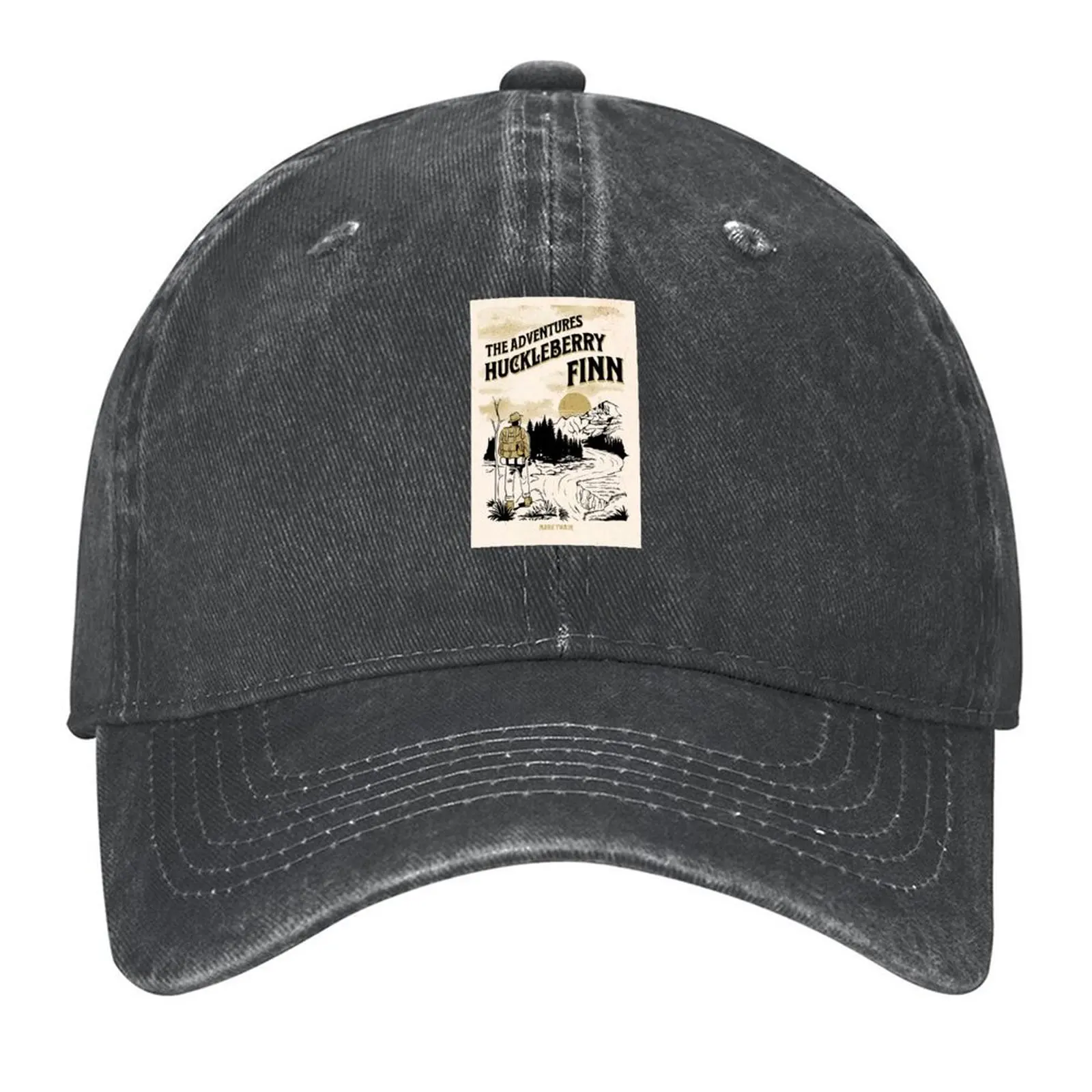 

The Adventures Of Huckleberry Finn - Mark Twain Book Cover Art Baseball Cap Beach summer hat Trucker Cap Men Golf Wear Women's