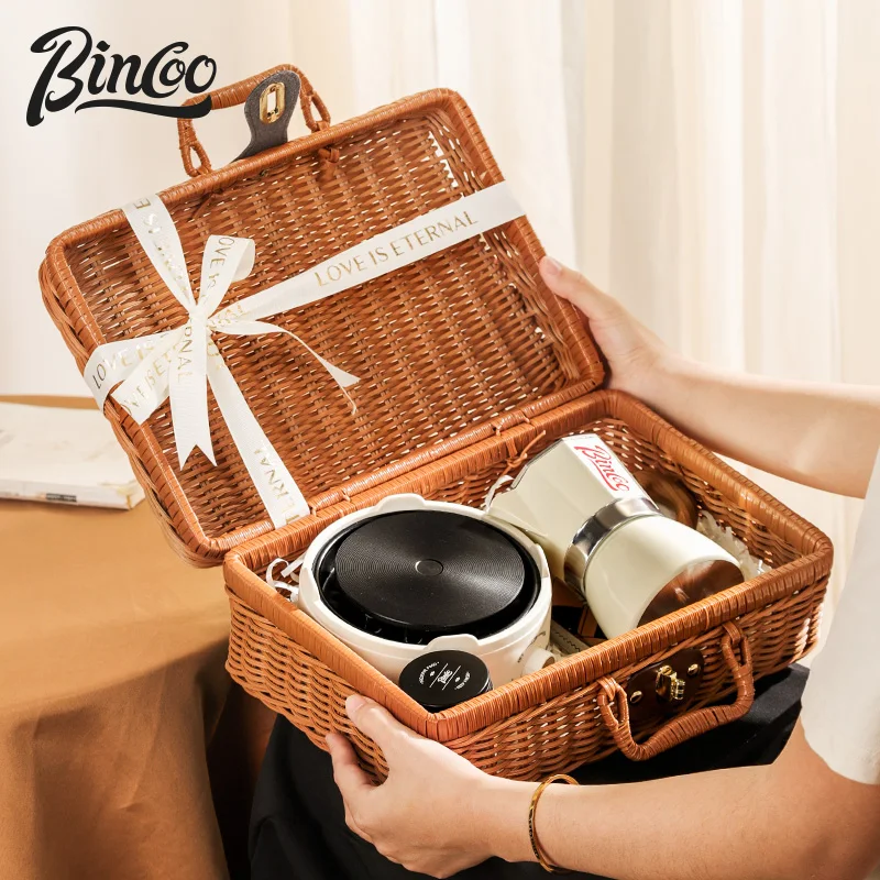 Bincoo Moka Pot Gift Box Set Birthday Gift Italian Coffee Apparatus Practical and High-End Wedding Souvenir