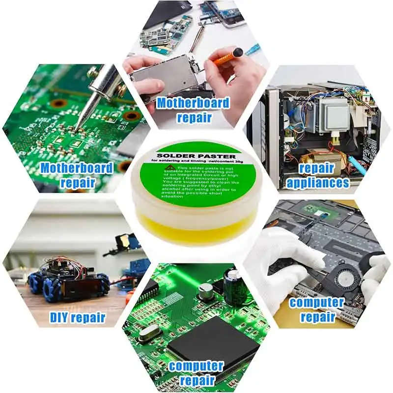 Imagem -06 - Chumbo- Solda Repair Paste Soldagem Flux Professional Solder Paste Componentes Eletrônicos No-clean Óleo de Soldagem