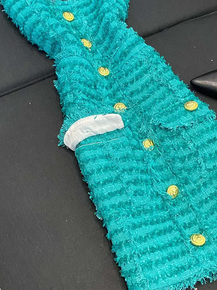 2025 New Faion Lion Nappa Thi Tweed Gilet Strap Dr Celebri Sle Ci da donna Pendolarismo Primavera Autunno Inverno