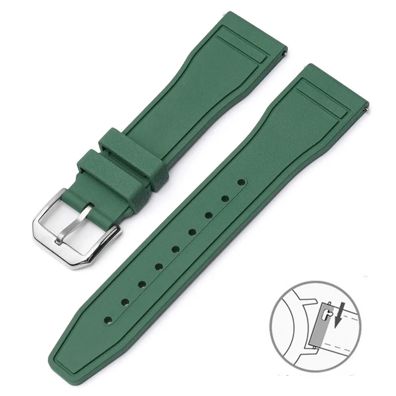 20/21/22Mm Fkm High-End Rubberen Band Voor Iwc Piloot Horloges En Portofino Serie Mannen Vrouwen Mode Casual Horlogeband