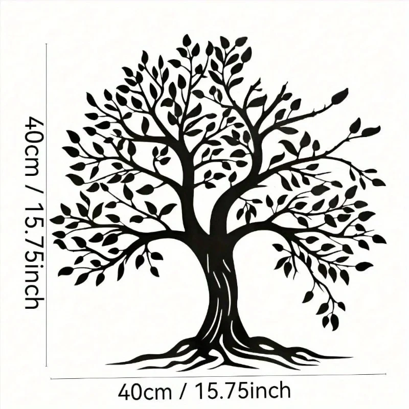 Sacred Cross Metal Wall Art (Wall Sculpture) with Lucky Clover and Branch Pattern |   Waterproof and Rust-Proof |   Halloween and Christmas Gifts