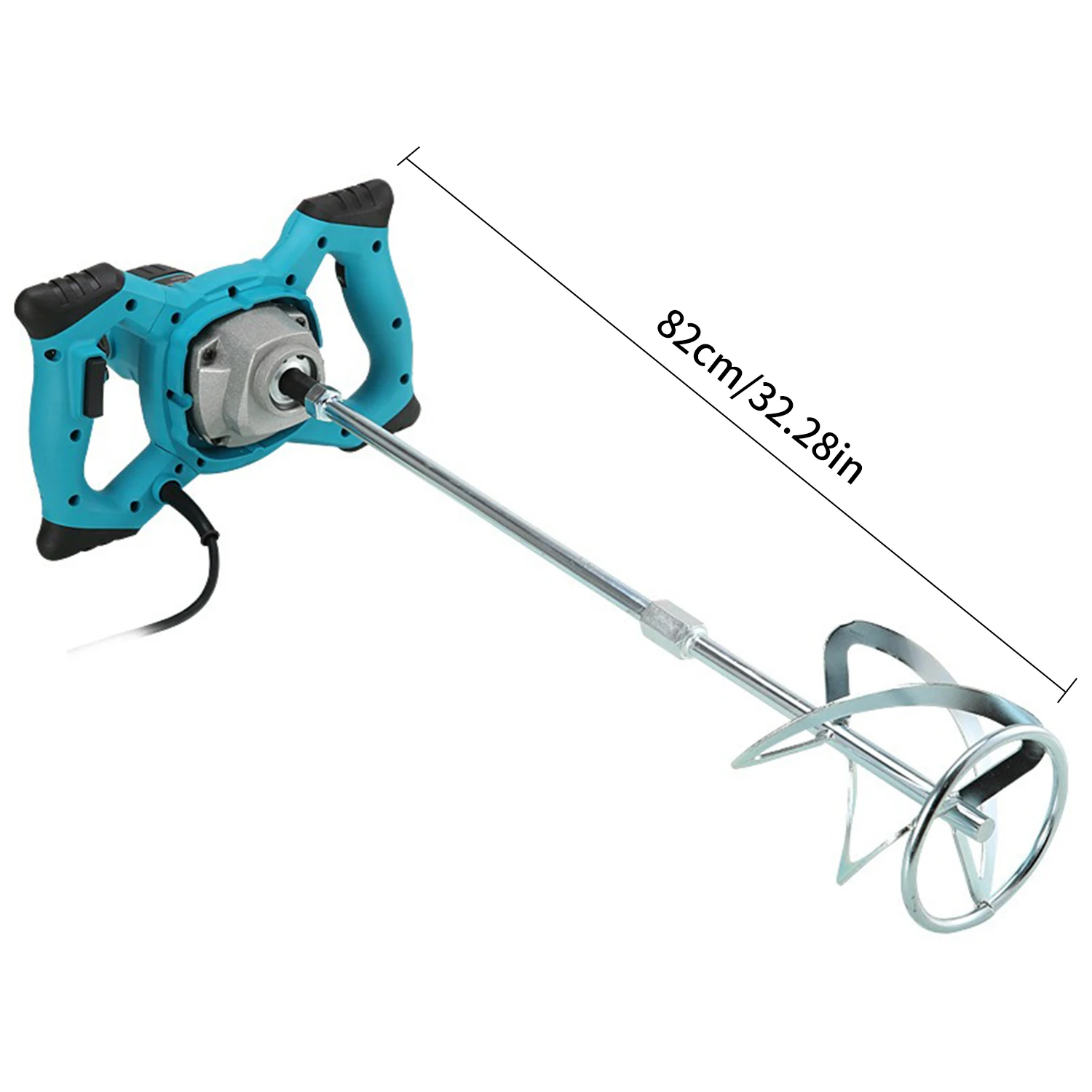 2100W Elektrischer Betonmischer 6-stufig Einstellbar Tragbarer Handmixer für Zement, Mörtel, Putz und Farbe – Detail 1
