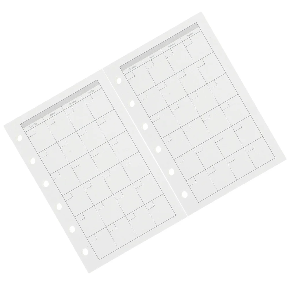 2Sets Notepad Refill Thick Loose Leaf Notebook Paper Replacement Planner Inserts Binder Paper Smooth Writing Office School Use