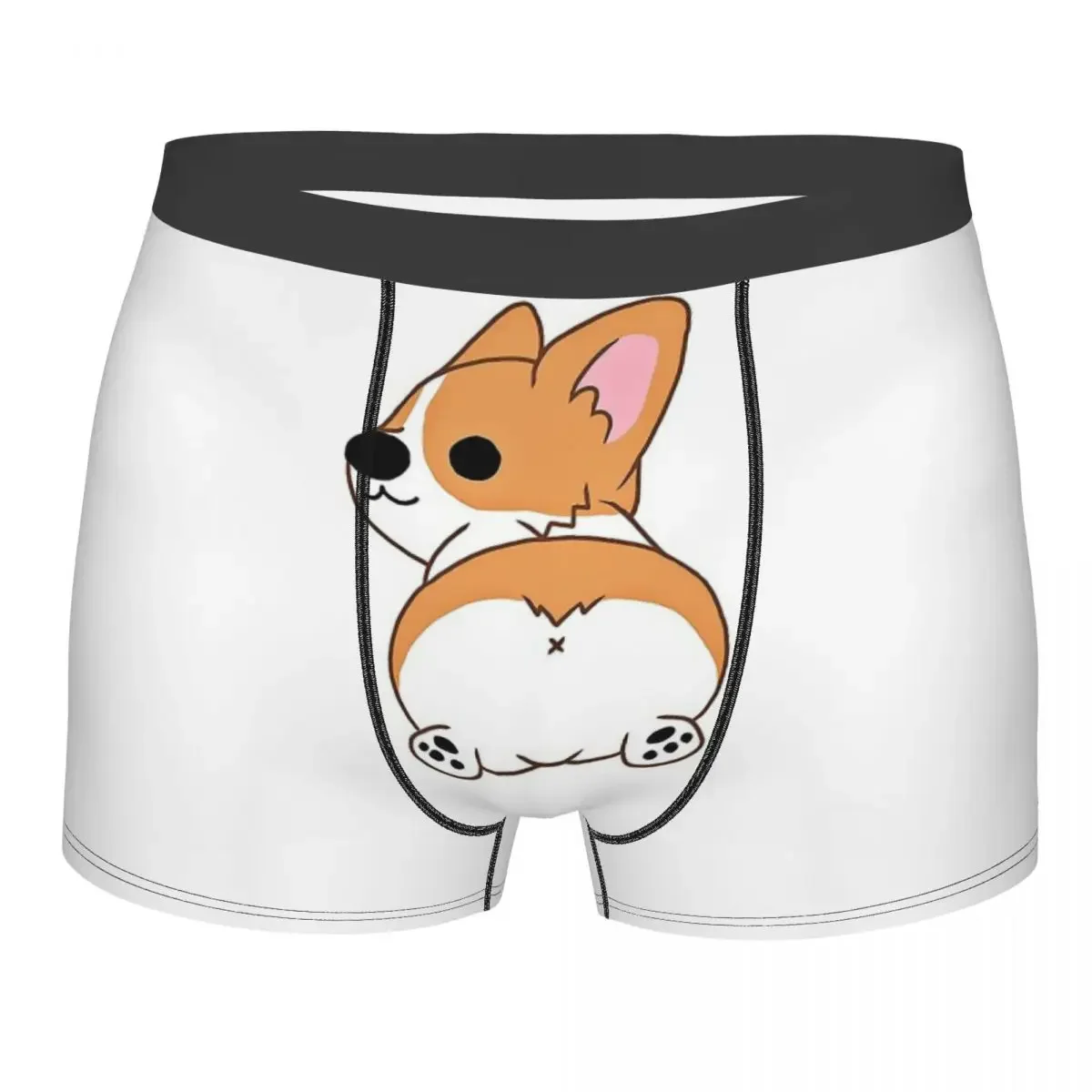 The Booty Corgi mutande mutandine di cotone intimo da uomo stampa pantaloncini Boxer slip