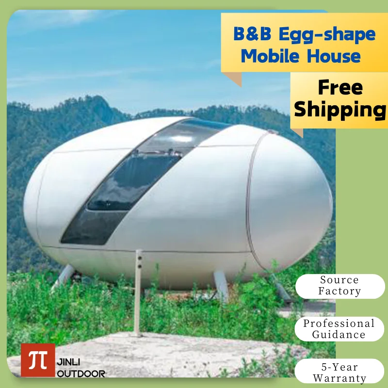 Tecnología Egg House Space Capsule Precio al por mayor Fibra de vidrio Sun Room Sala de cielo estrellado Casa móvil B & B Fabricante de puntos escénicos