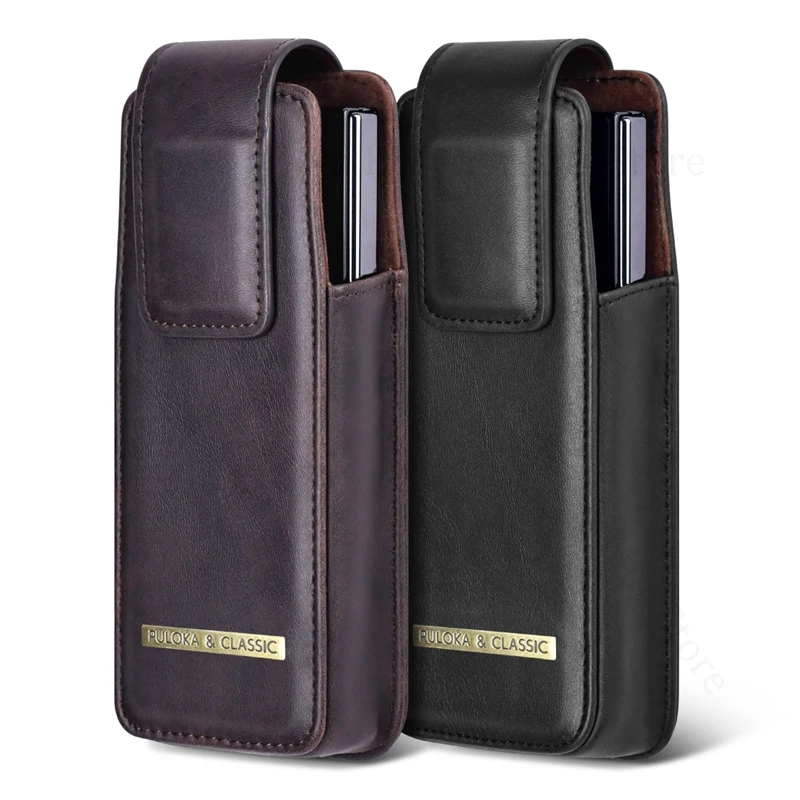 

Case For vivo X Fold5 3 Pro 5G Luxury Leather Phone Pouch For vivo X Fold 2 5 3 Pro Belt Magnetic Flip Waist Bag For vivo X Note