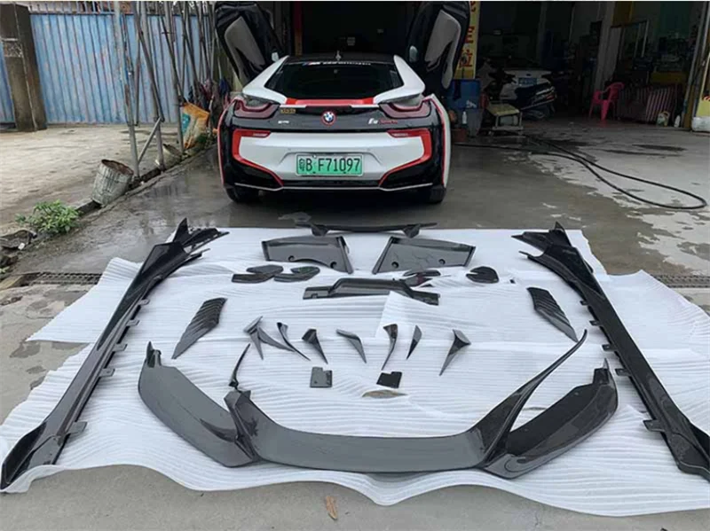 High Quality Real Carbon Fiber For BMW I8 2014-2019 Front Lip Rear Diffuser Bumper Side Skirt Spoiler Body Kit