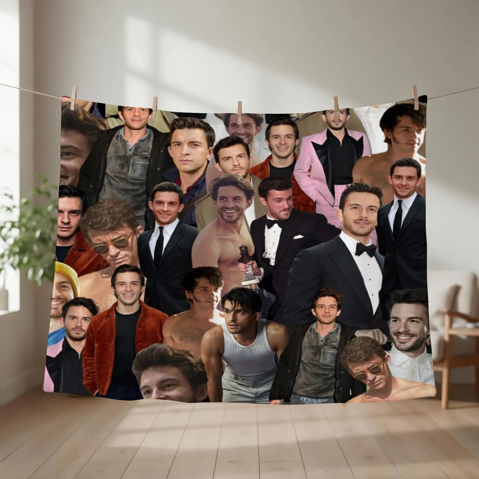Jonathan Bailey collage Throw Blanket Luxury Brand Luxury Thicken Multi-Purpose manga Blankets