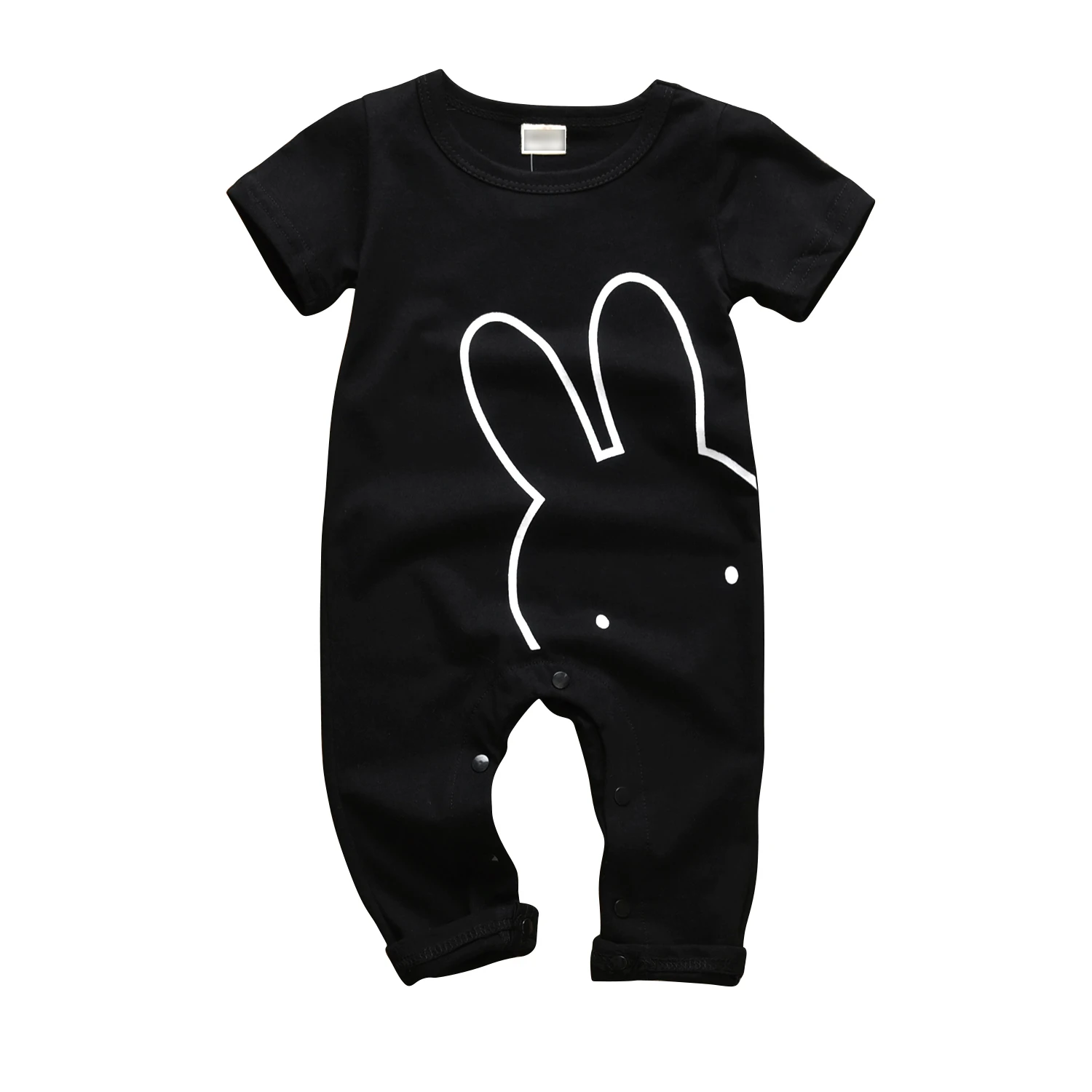 2023 Summer Newborn Baby Boys Girls Romper Clothes Short Sleeve Cute Rabbit Printed Infant Jumpsuit Toddler Onesie 0-18 Months