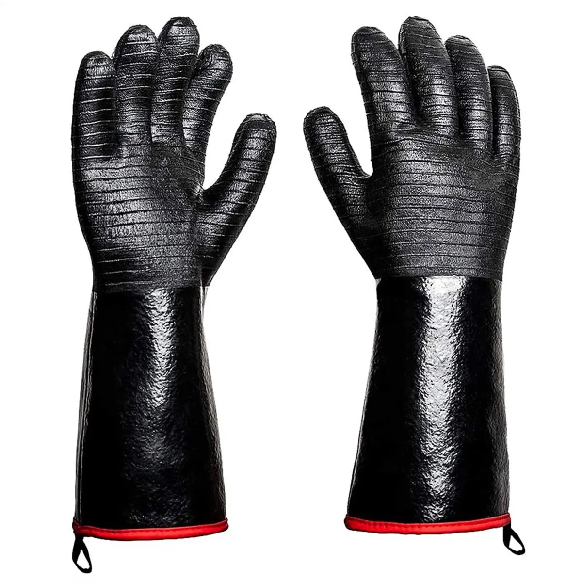 MALL BBQ Gloves - 1472°F Thicken Heat Gloves W/S-Hook 14 in Kitchen Oven Mitts Waterproof Grill Gloves