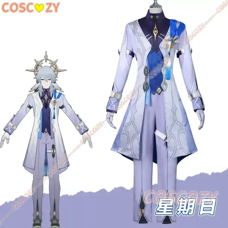 Sunday Cosplay Costume Honkai Star Rail Sunday Oak Family Full Set Wig Halloween Men's Game Uniform