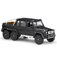 WELLY Diecast 1:24 Scale Model Car Mercedes-Benz G63 AMG 6X6 Classic Truck Off-road Vehicle Metal Alloy Toy Car For Kids Gift