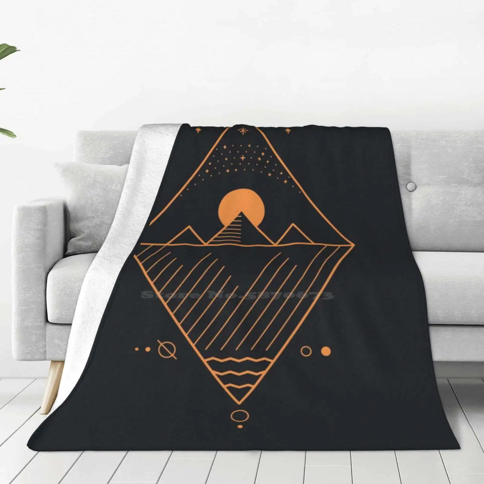 Best Selling Room Household Flannel Blanket The Paper Crane Rick Crane Thepapercrane Science Fiction Cool Minimalist Art Line