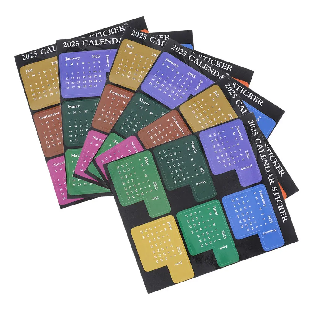 Colored Calendar Index Stickers 2025 DIY Planner Tabs Multi Purpose Monthly Adhesive Labels Office Home Study Accessories