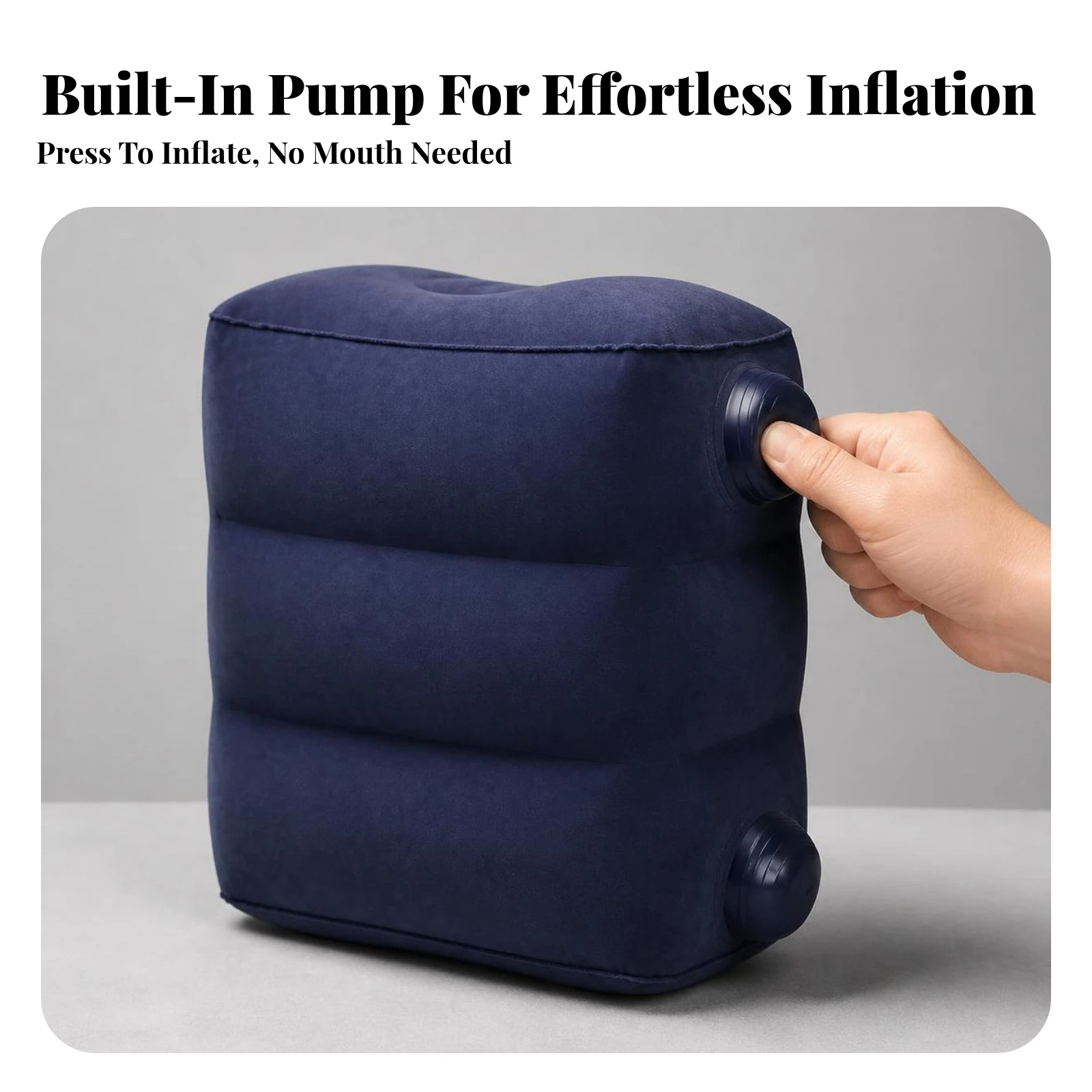Inflatable Footrest Compact Travel Footrest Inflatable Foot Rest Comfortable Travel Foot Rest Pillow Ergonomic for Travelers