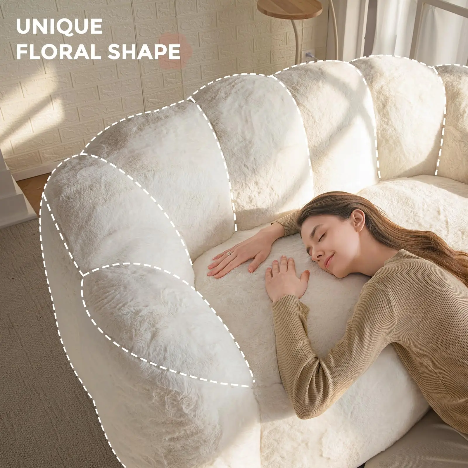 Adultes causeuse carré pouf canapé ensemble moderne Chesterfield Design bois jambes canapé-lit pour salon chambre