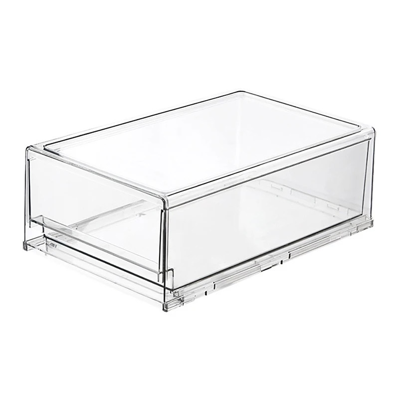 

Drawer Refrigerator Storage Box Clear Food Storage Bin Fruit Vegatable Meat Freezer Fridge Stackable Kitchen Organizer