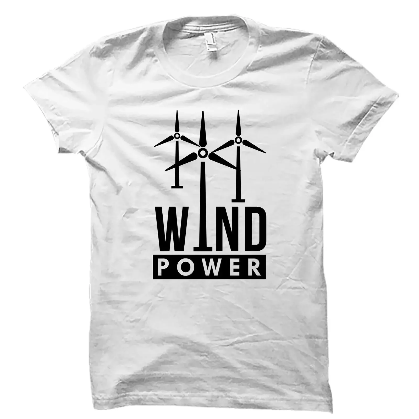 Wind Power Windmill T Shirt Green Energy Environmental Earth Day Casual vintage Washed homme designer clothes Stretched