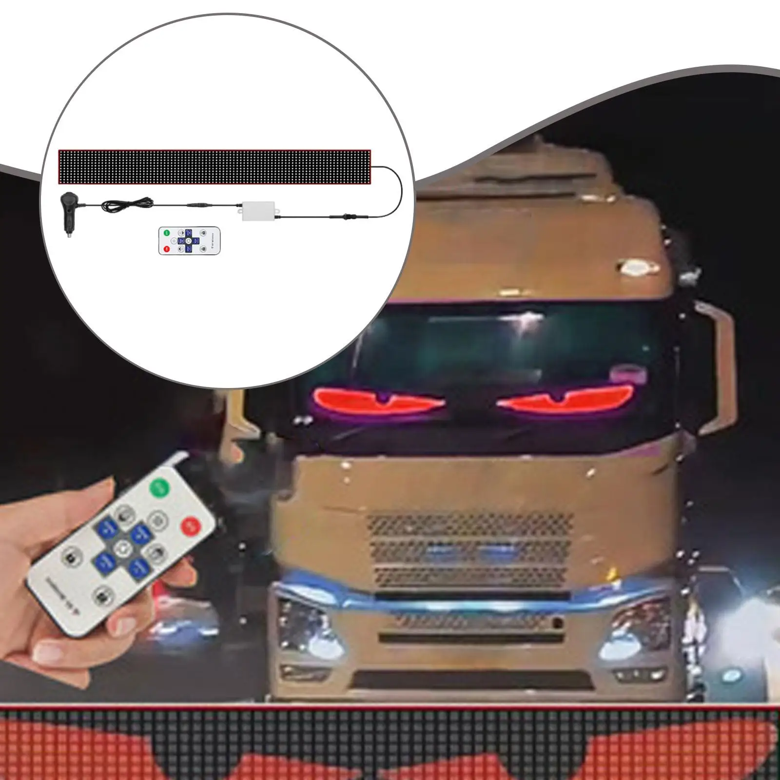 Cars Devil Eyes Light Soft Screen LED Signs for Automotive Window Truck