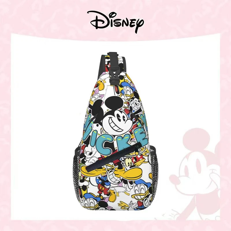 

Disney Mickey's New Fashion Crossbody Bag Cartoon Cute Children's Crossbody Bag High Quality Children's Chest Bag Large Capacity