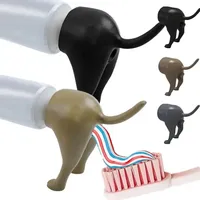 Funny Pooping Dog Butt Toothpaste Topper Toothpaste Dispenser Squeezers Bathroom Accessories Home Toothpaste Lid for Kids Adults