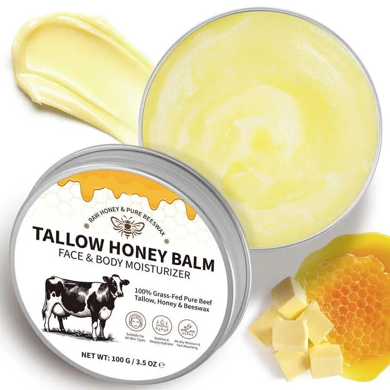Beef Tallow Moisturizer Non-Irritating Dry Hand Repair Cream Anti Aging Fine Lines Whitening Moisturizing Brightening Cream 100g