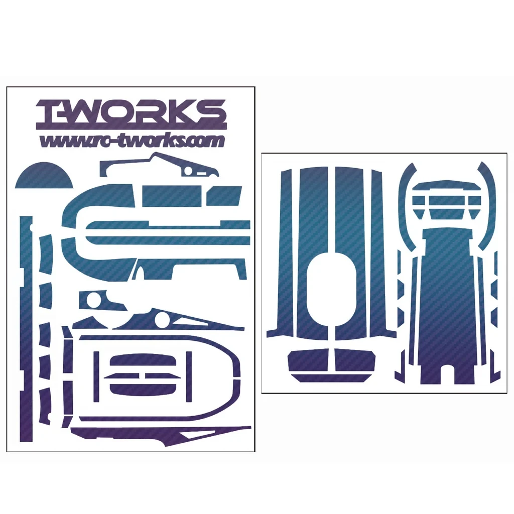 

TS-037 3D Colour Graphite Sticker T-WORK'S Futaba 4PV Mirror Chrome Radio Skin Sticker for futaba 4PV Gift screen protector