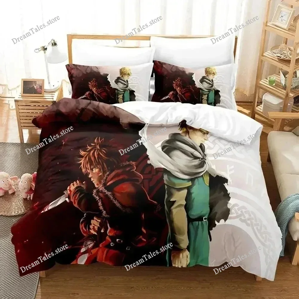 3D Printed Anime Vinland Saga Bedding Set Boys Girls Twin Queen Size Duvet Cover Pillowcase Bed Kids Adult Home Textileextile741